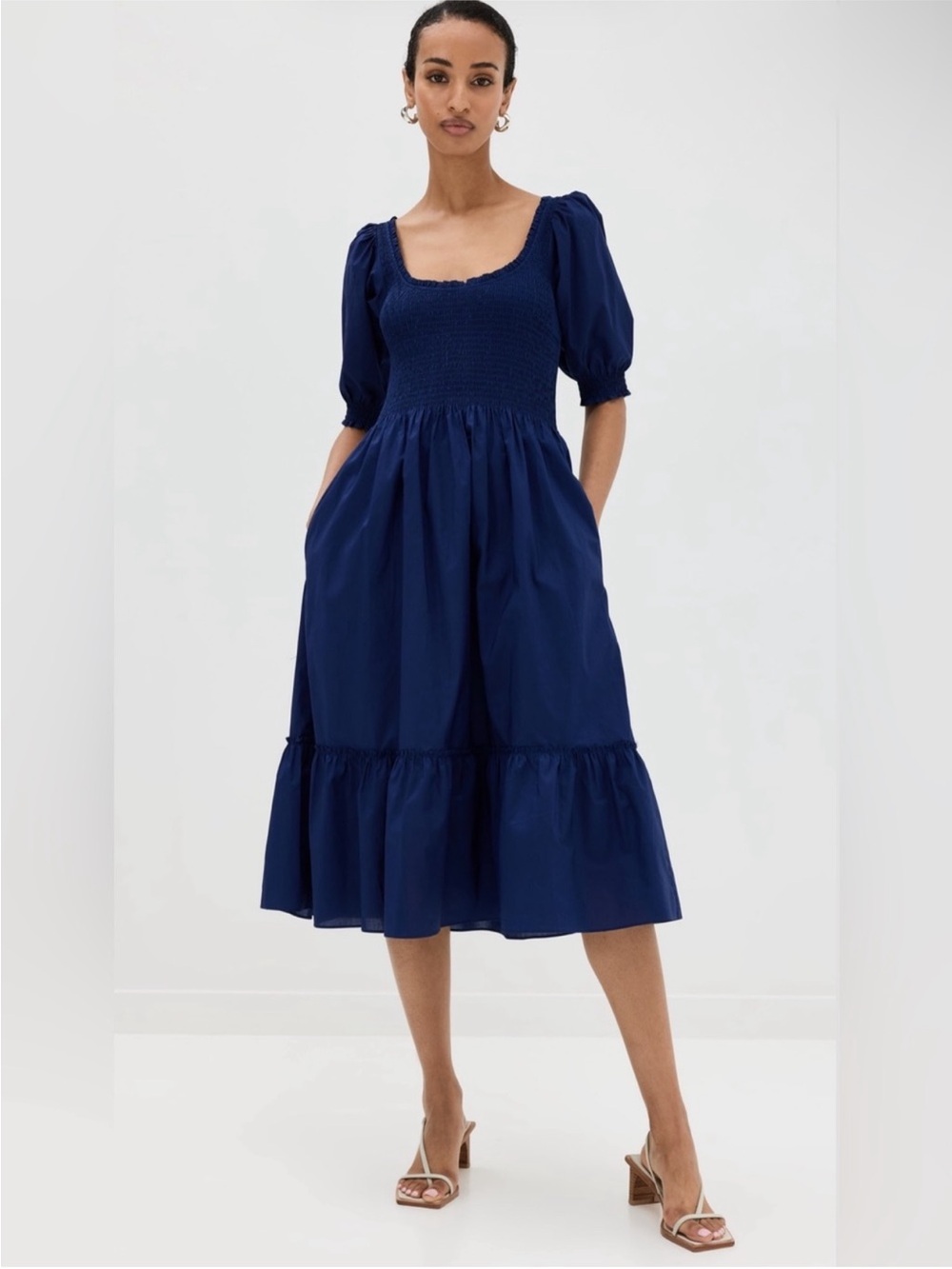 Hill House Home The Louisa Nap Dress in Navy Size S